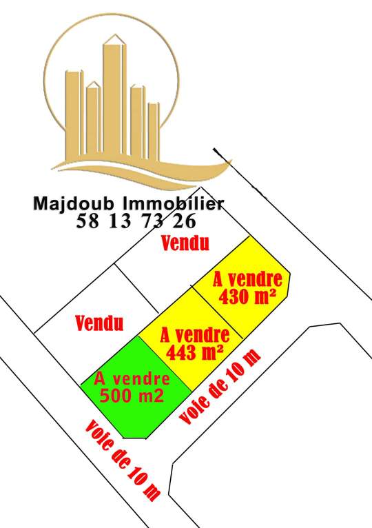 Sousse Ville Cite Boukhzar Terrain Terrain nu Lot de 500m