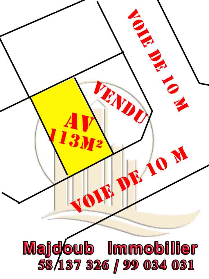 Sousse Riadh Zaouiet Sousse Terrain Terrain nu D42  lot titr 113