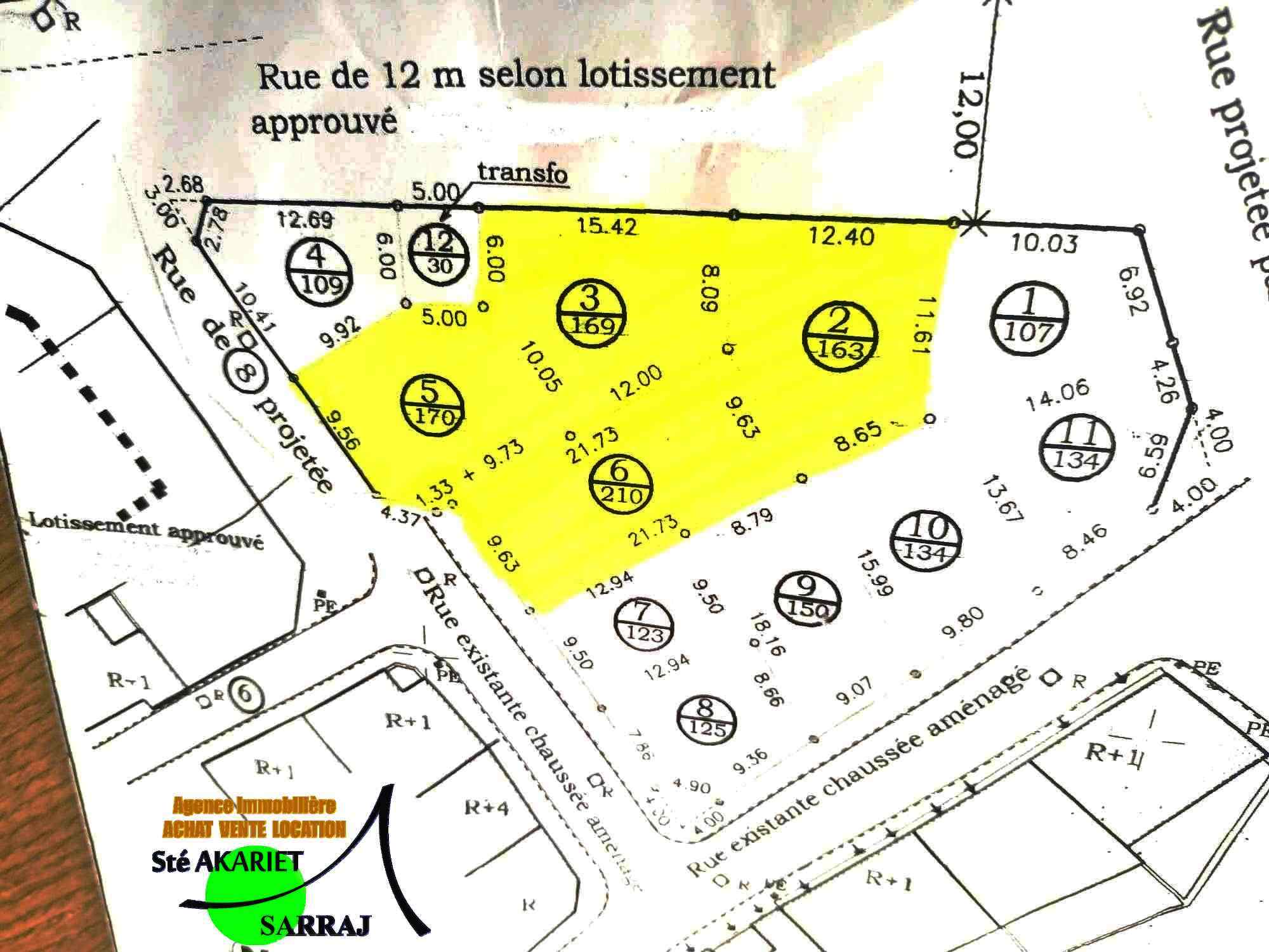 Sousse Jaouhara Sahloul Terrain Terrain nu Des terrains approuv  500mtre de sahloul 4