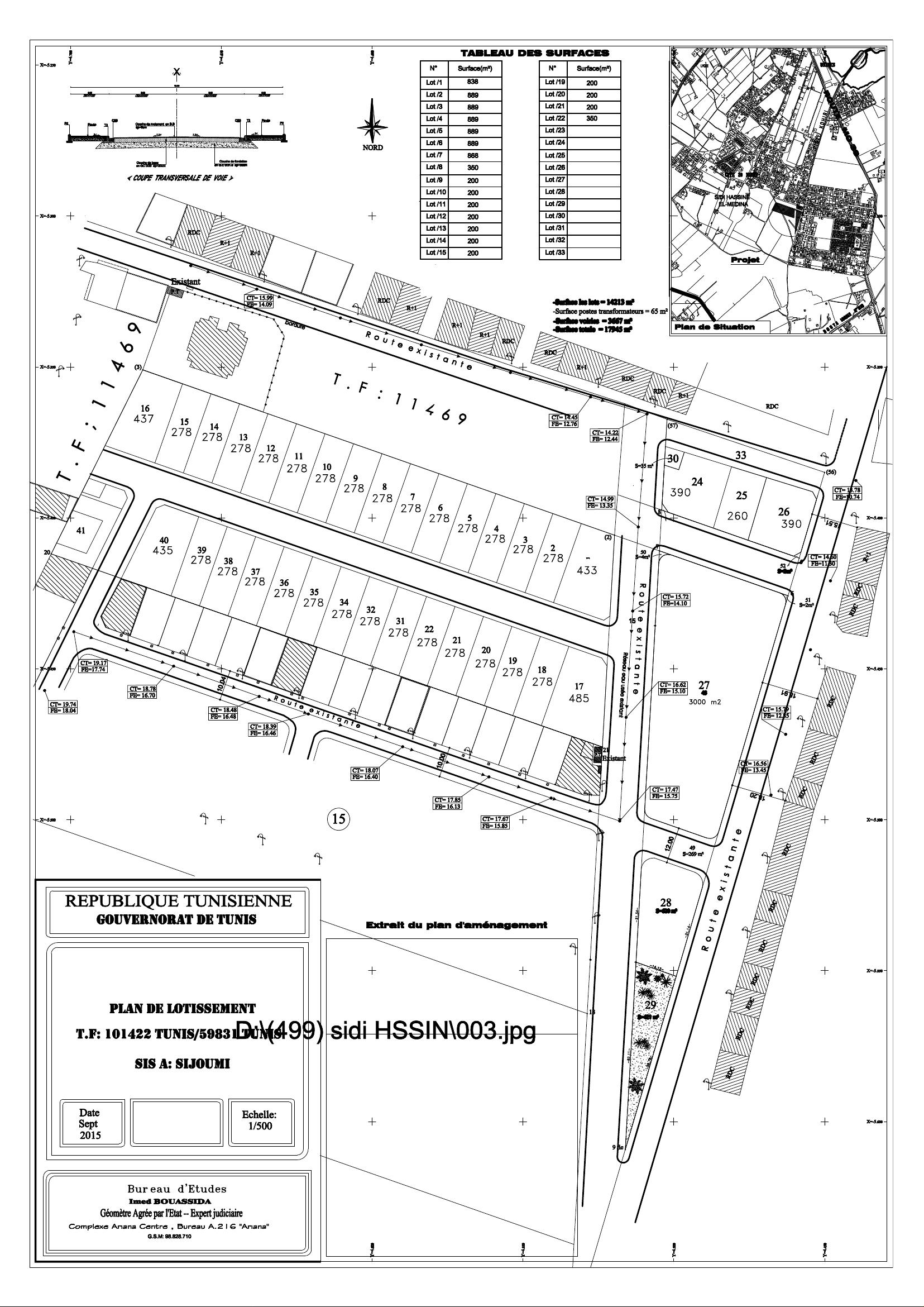 Sidi Hassine Cite 25 Juillet Terrain Terrain nu Terrain  sidi hassine