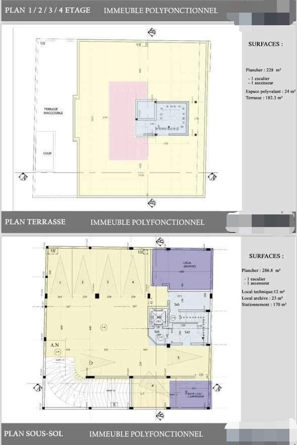 El Menzah Tunis Belvedere Location Autre Immeuble neuf superficie 1235 m au belvdre