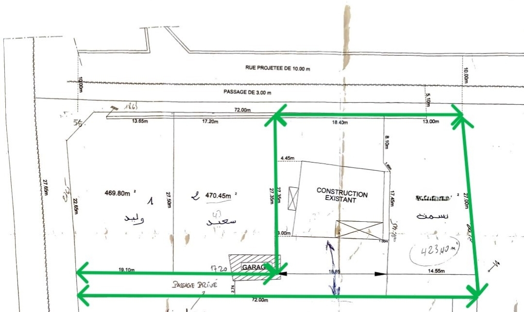 Sfax Sud Merkez Sahnoun Vente Maisons Maison avec terrain