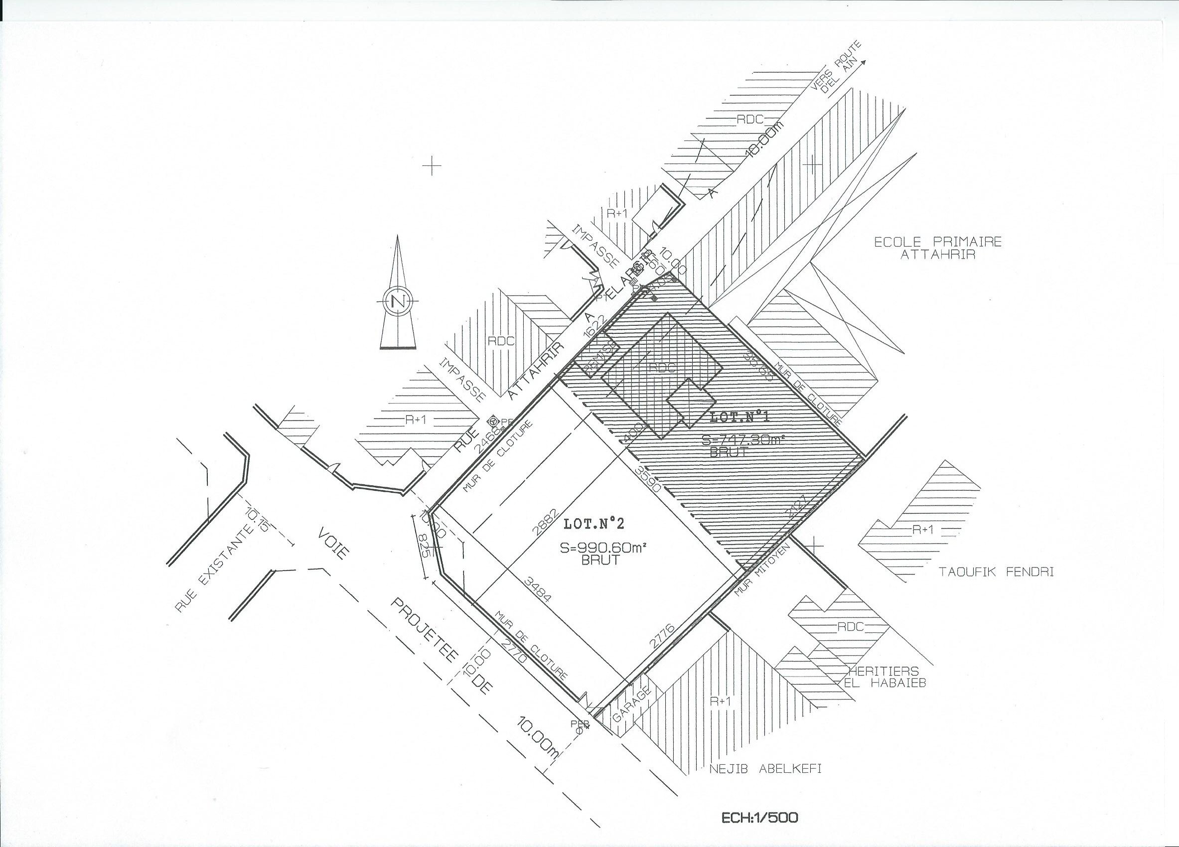 Sfax Sud El Ain Terrain Terrain nu Terrain de 990m2 route el ain  km 2