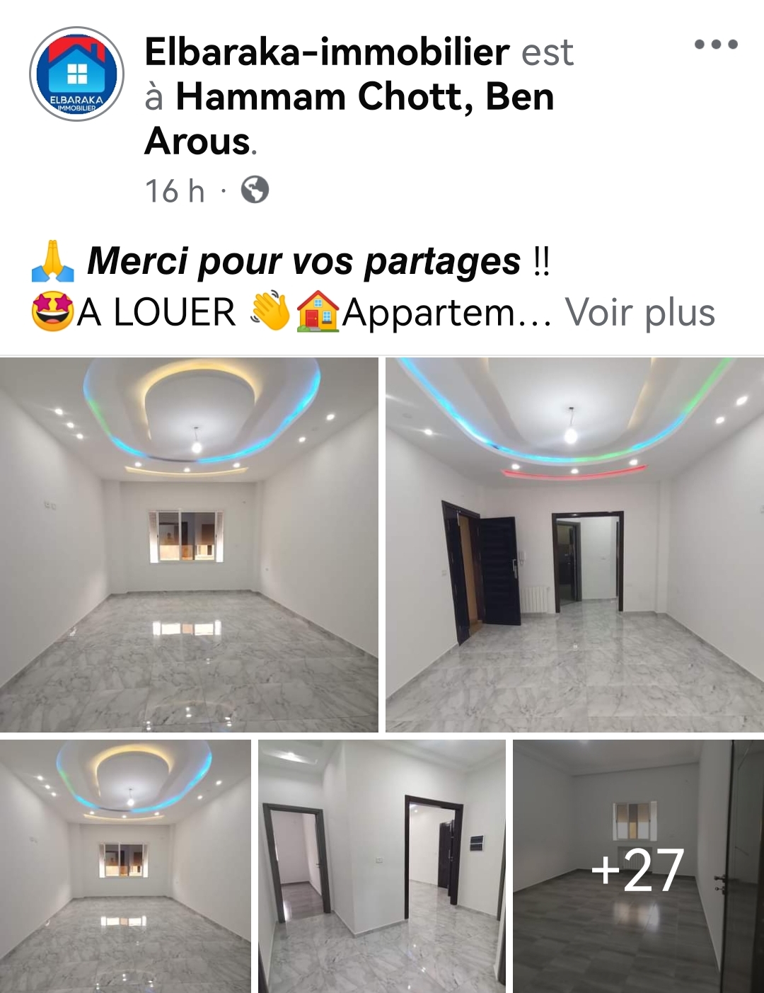 Hammam Chatt Hammam Chatt Location Appart. 4 pices Appartement s3 hts a hammam chatt