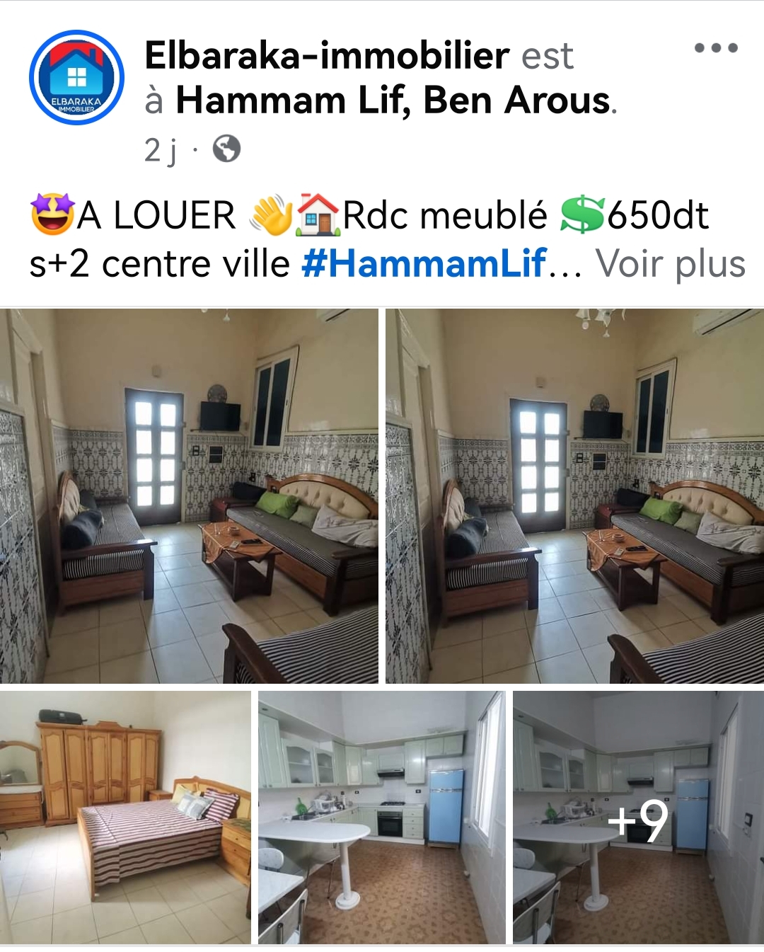 Hammam Lif Hammam Lif Location Maisons Rdc meubl centre ville hammam lif