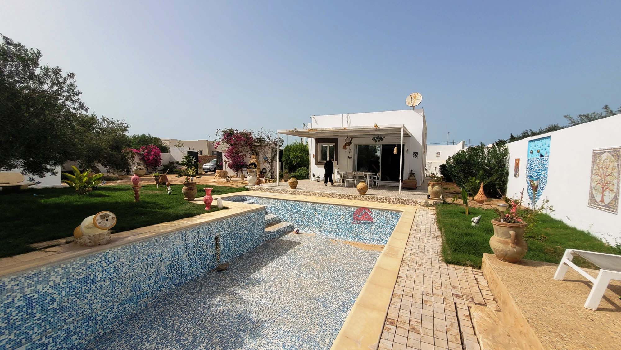 Djerba - Houmet Essouk Djerba  Vente Maisons Villa meublee avec piscine a mellita djerba zu