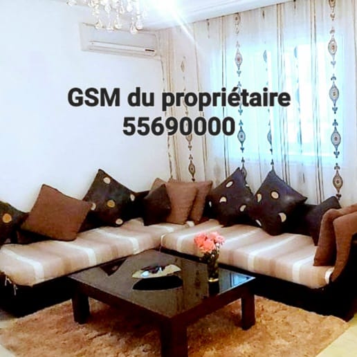 La Marsa El Aouina Location Appart. 3 pices Propritaire l s2 meubl pour tranger