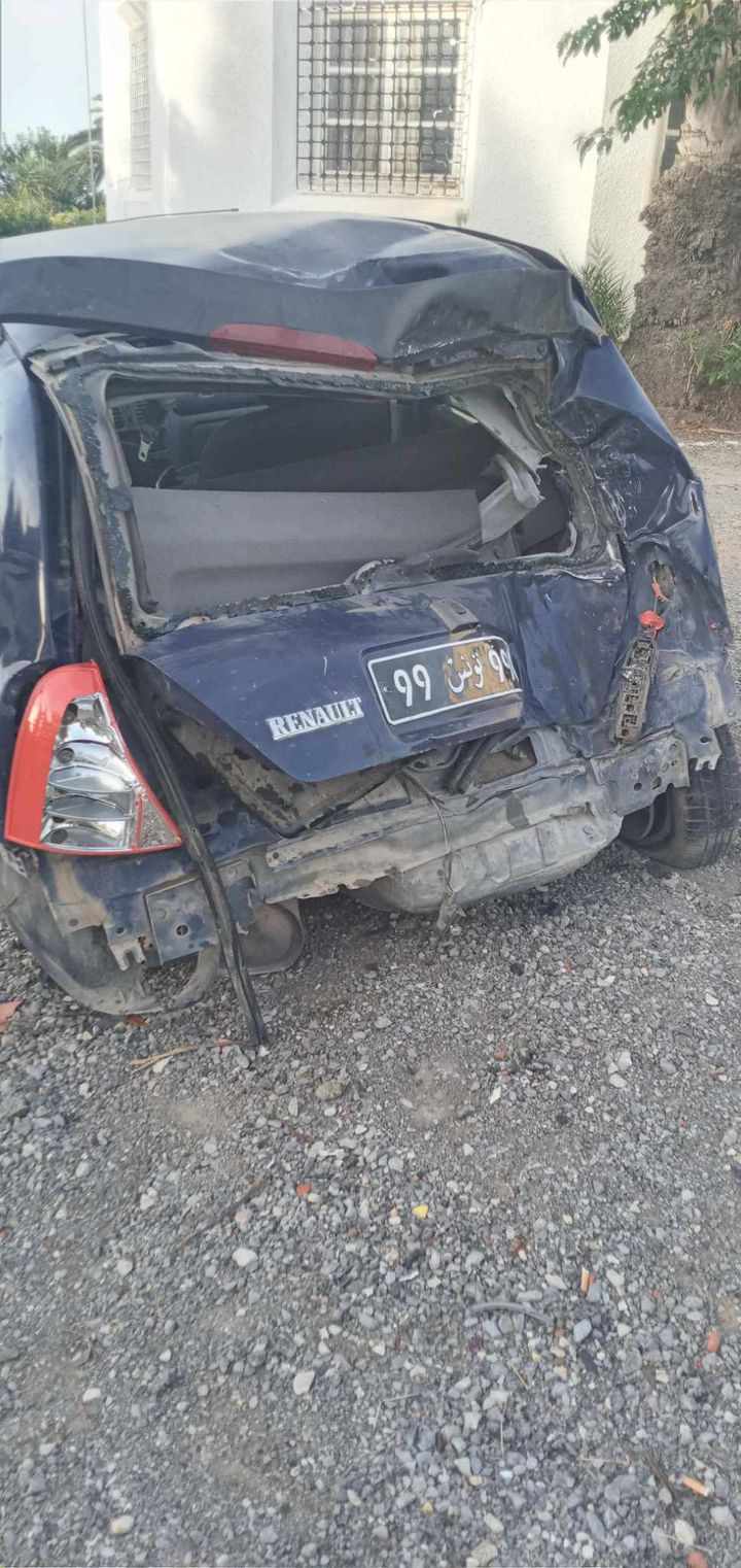 Kairouan Nord Cite El Hajjam Renault Clio Clio accident