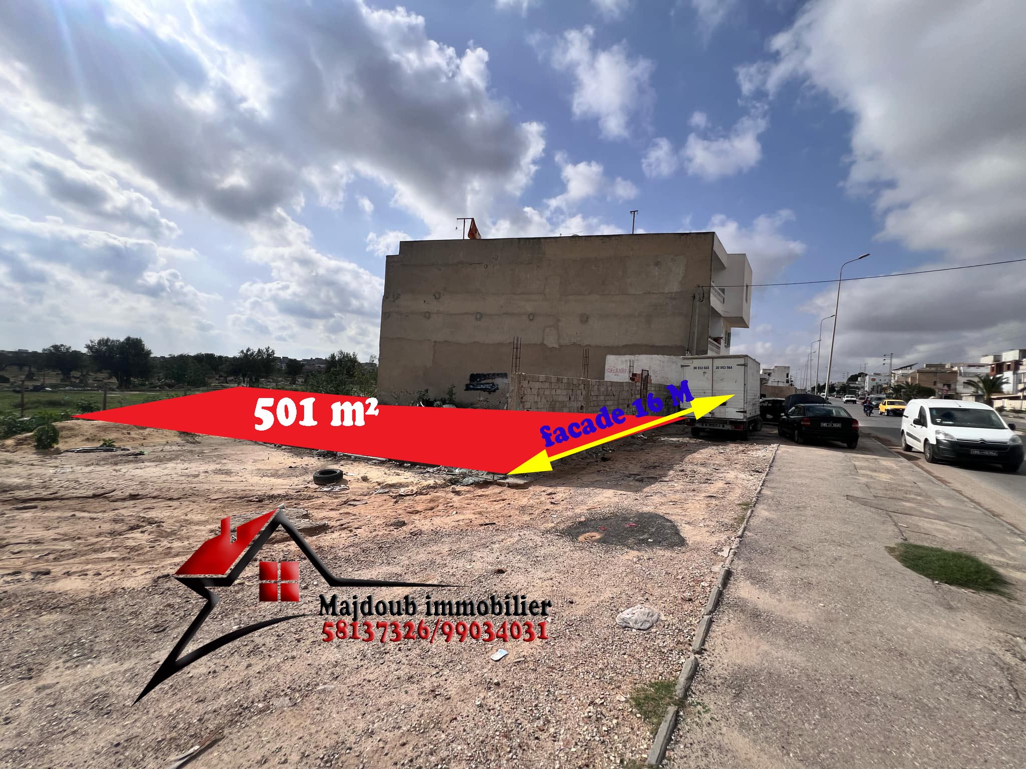 Sousse Riadh Sousse Riadh Terrain Terrain nu Terrain  constructible sur gp12