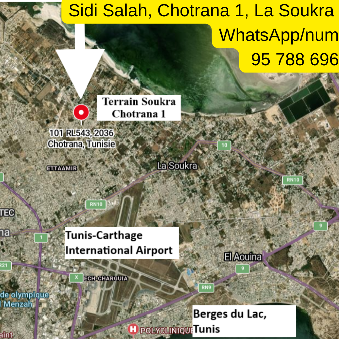 La Soukra Chotrana 2 Terrain Terrain nu 2300m nu  sidi salah chotrana 1 la soukra ariana