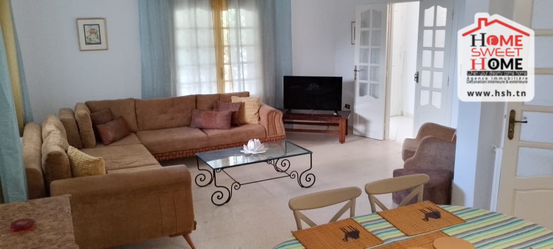 La Marsa Marsa Erriadh Location Appart. 4 pices Rdc de villa iris meubl  la marsa